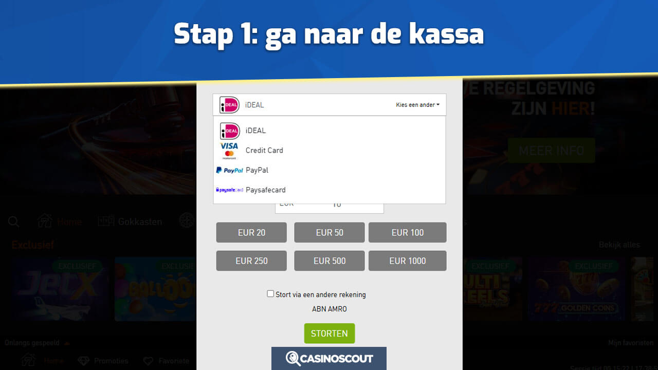 Ga naar de kassa