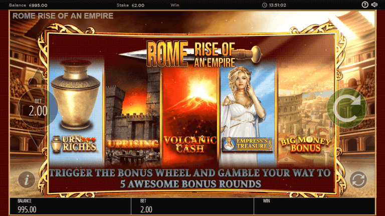 Rome: Rise Of An Empire Gratis Spins