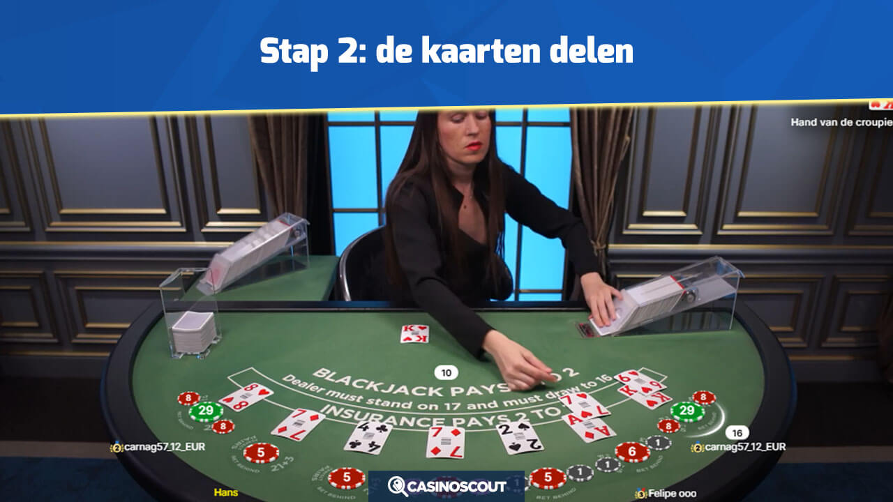 Kaarten delen Live Blackjack