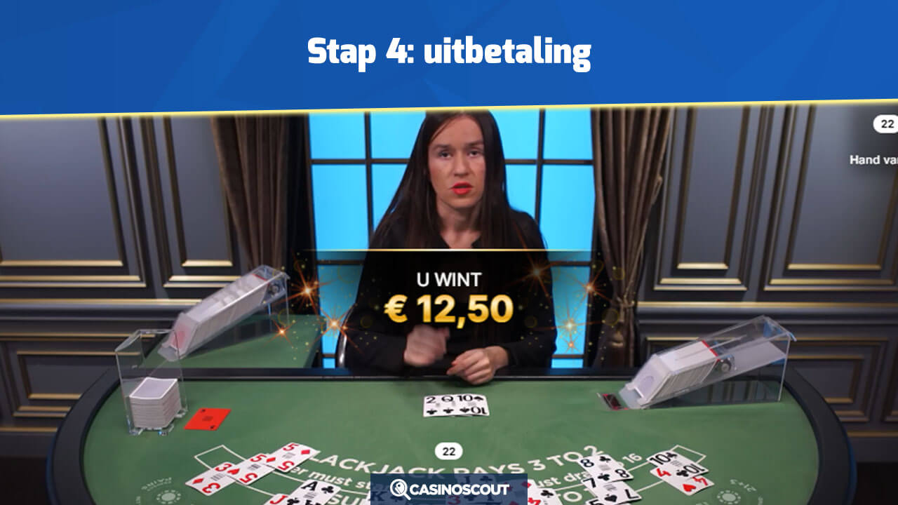 Uitbetaling Live Blackjack