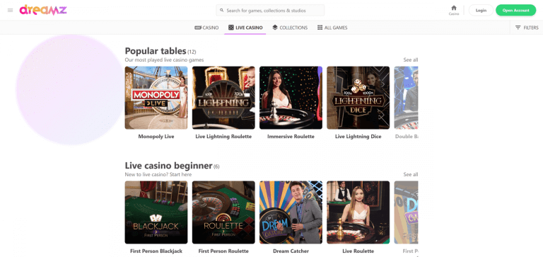 Dreamz Casino Screenshot 3