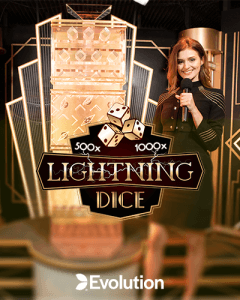 Lightning Dice logo achtergrond