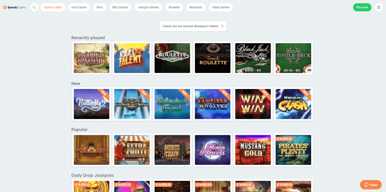 Speedy Casino Screenshot 3