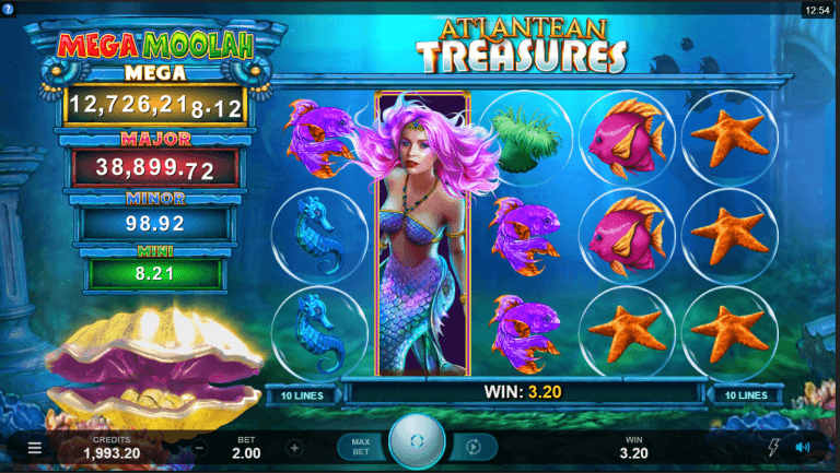 Atlantean Treasures Mega Moolah Bonus