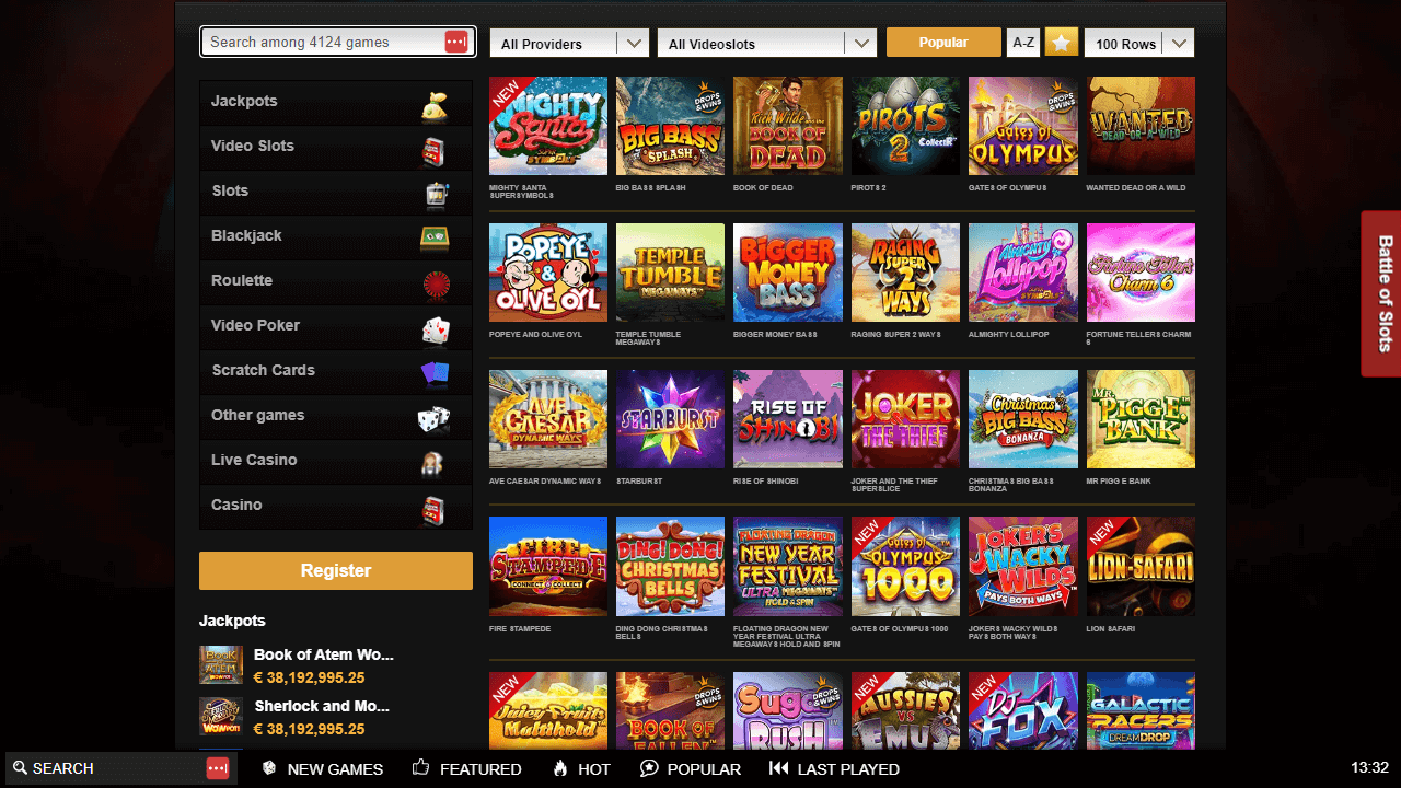 Gokkasten aanbod Video Slots Casino