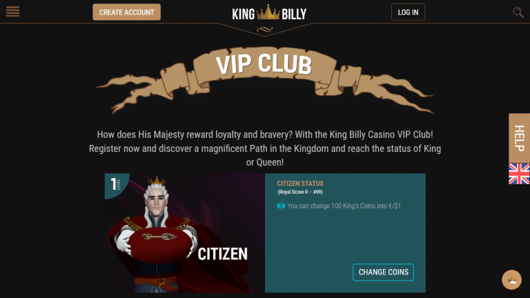King Billy Casino Screenshot 3
