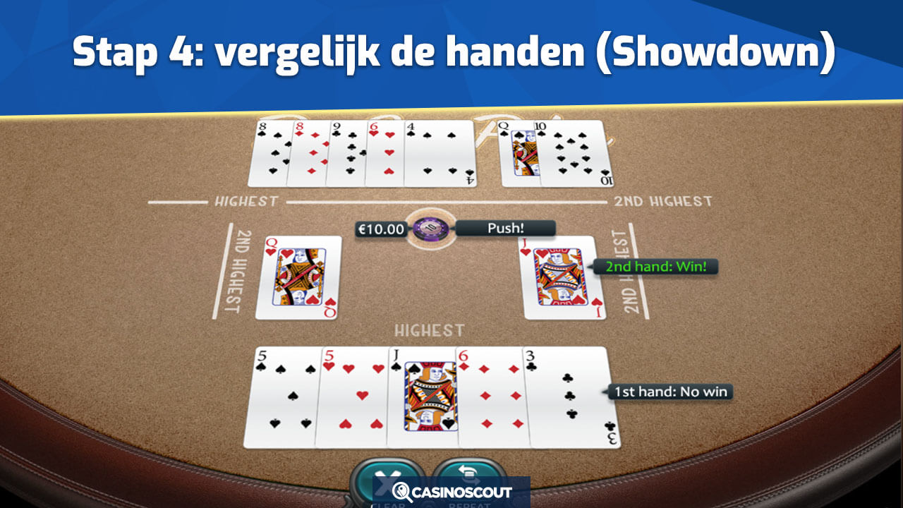 Handen vergelijken Pai Gow