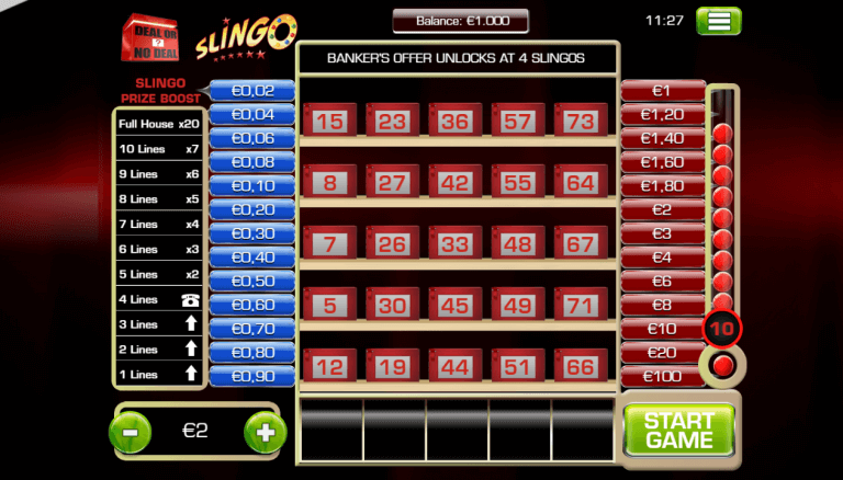 Slingo Deal or No Deal Review