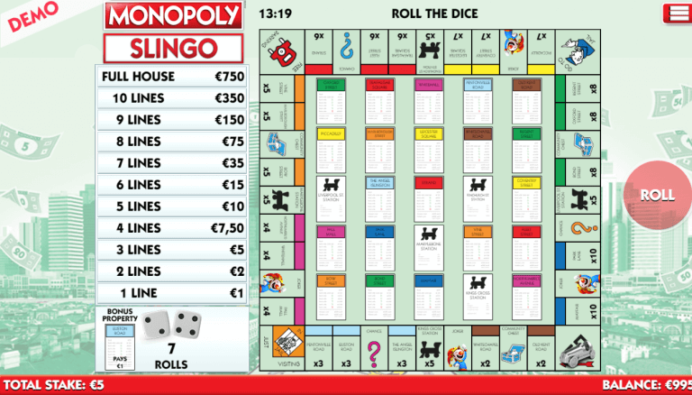 Slingo Monopoly Review