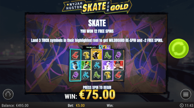 Nyjah Huston: Skate for Gold Gratis Spins