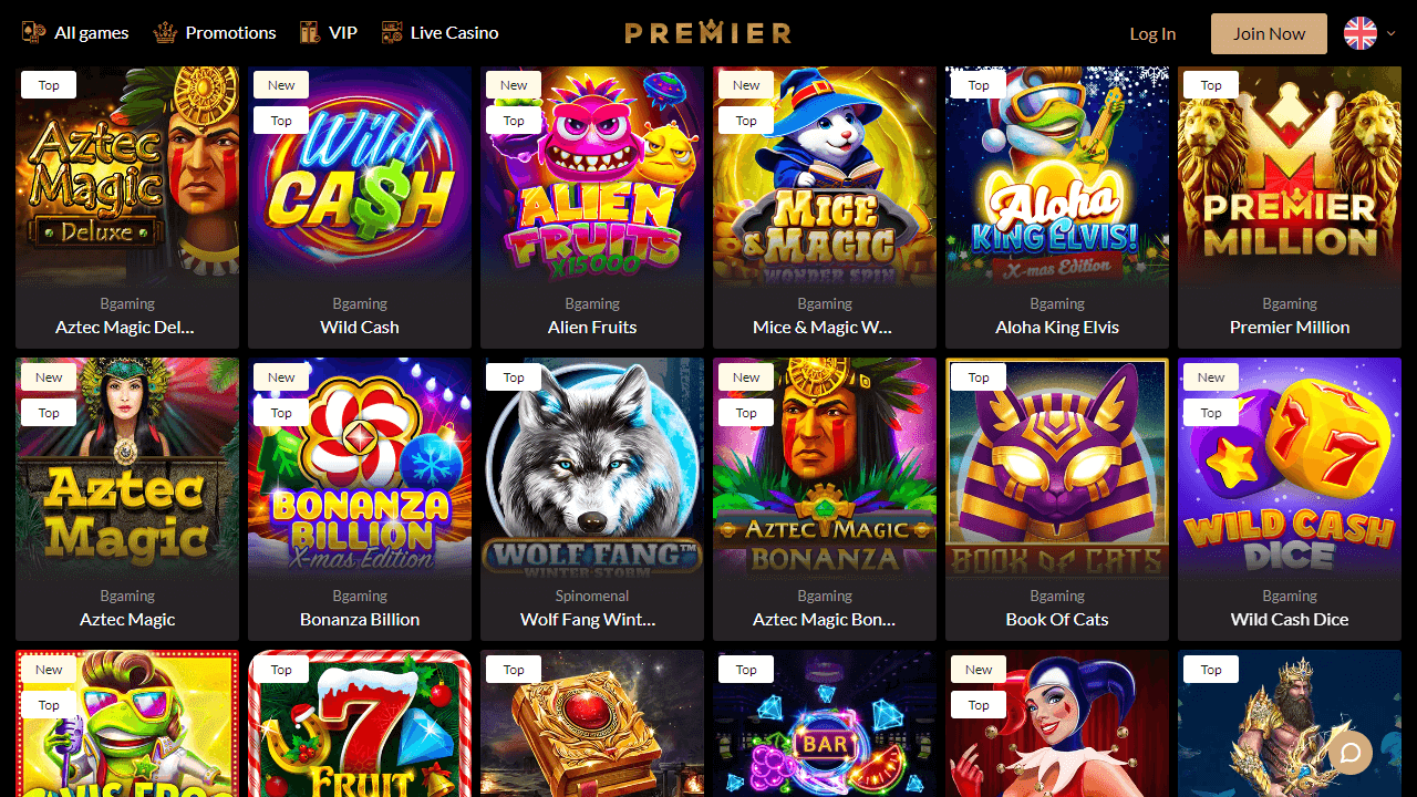 Premier Casino gokkasten aanbod