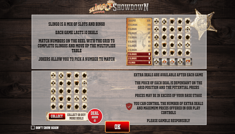 Slingo Showdown Bonus