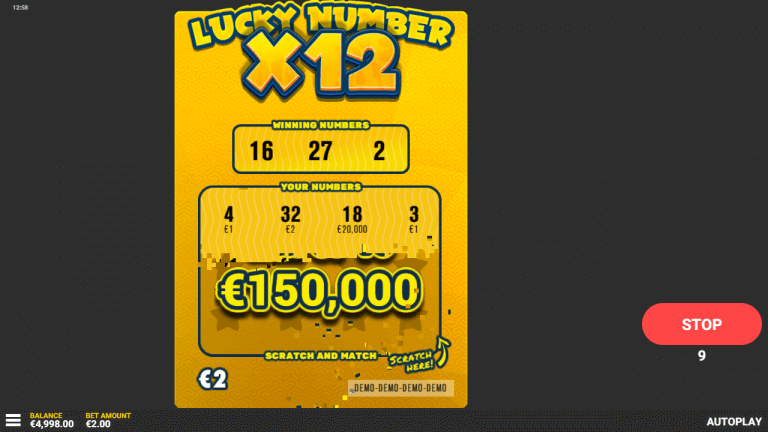Lucky Number x16 Bonus