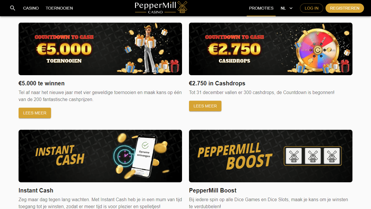 Promoties PepperMill Casino