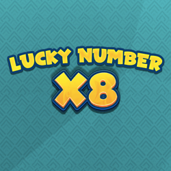 Lucky Number x8 logo achtergrond