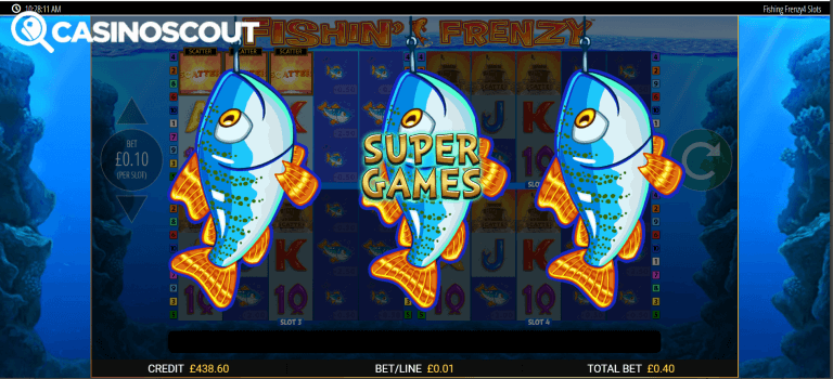 Fishin Frenzy Power 4 Slots Bonus