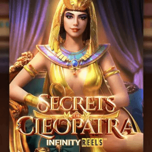 Secrets of Cleopatra Infinity Reels side logo review