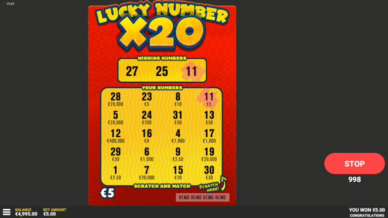 Lucky Number x20 Review