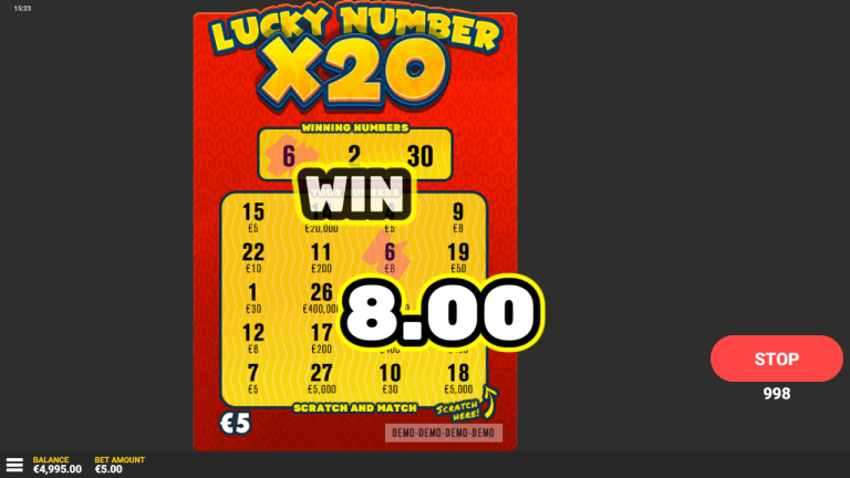 Lucky Number x20 Bonus