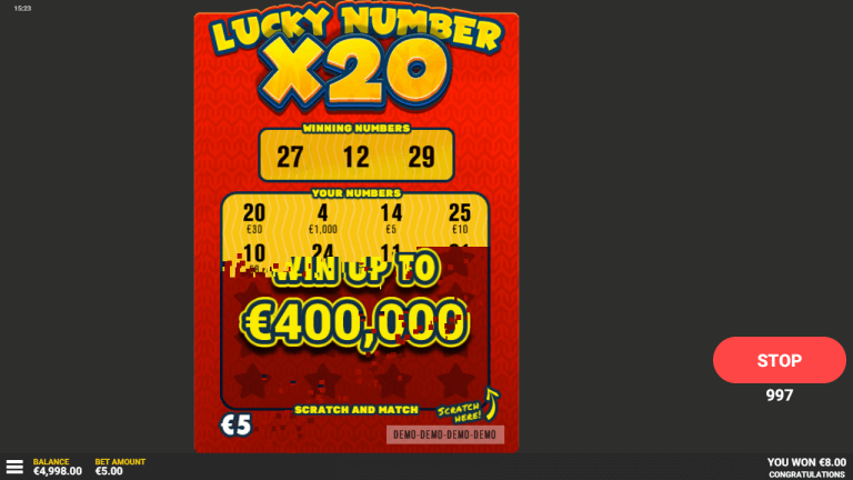 Lucky Number x20 spelen