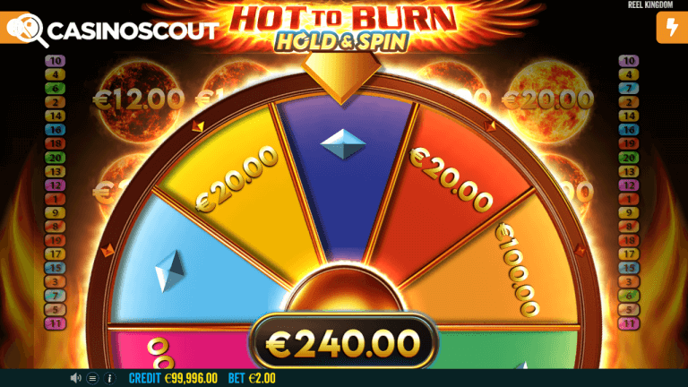 Hot To Burn Hold & Spin Bonus
