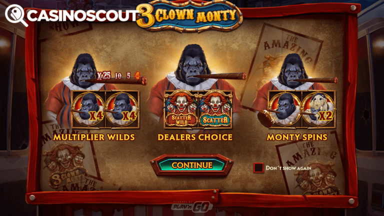 3 Clown Monty Bonus