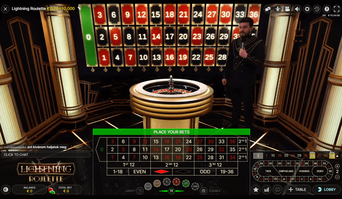 screenshot van Lightning roulette