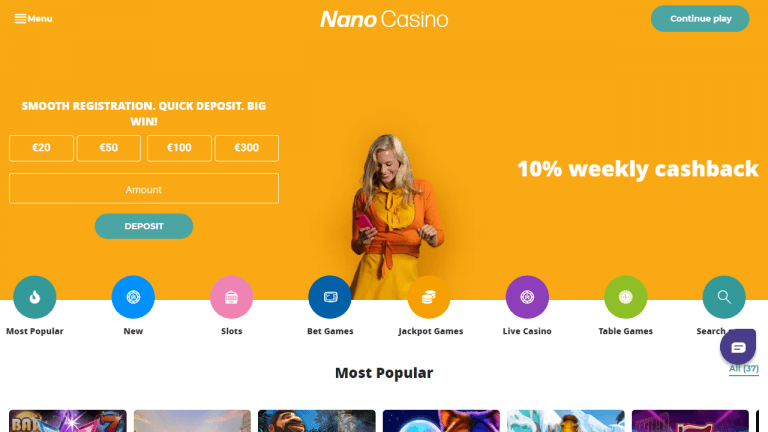 Nano Casino Screenshot 1