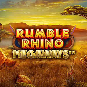 Rumble Rhino Megaways logo achtergrond