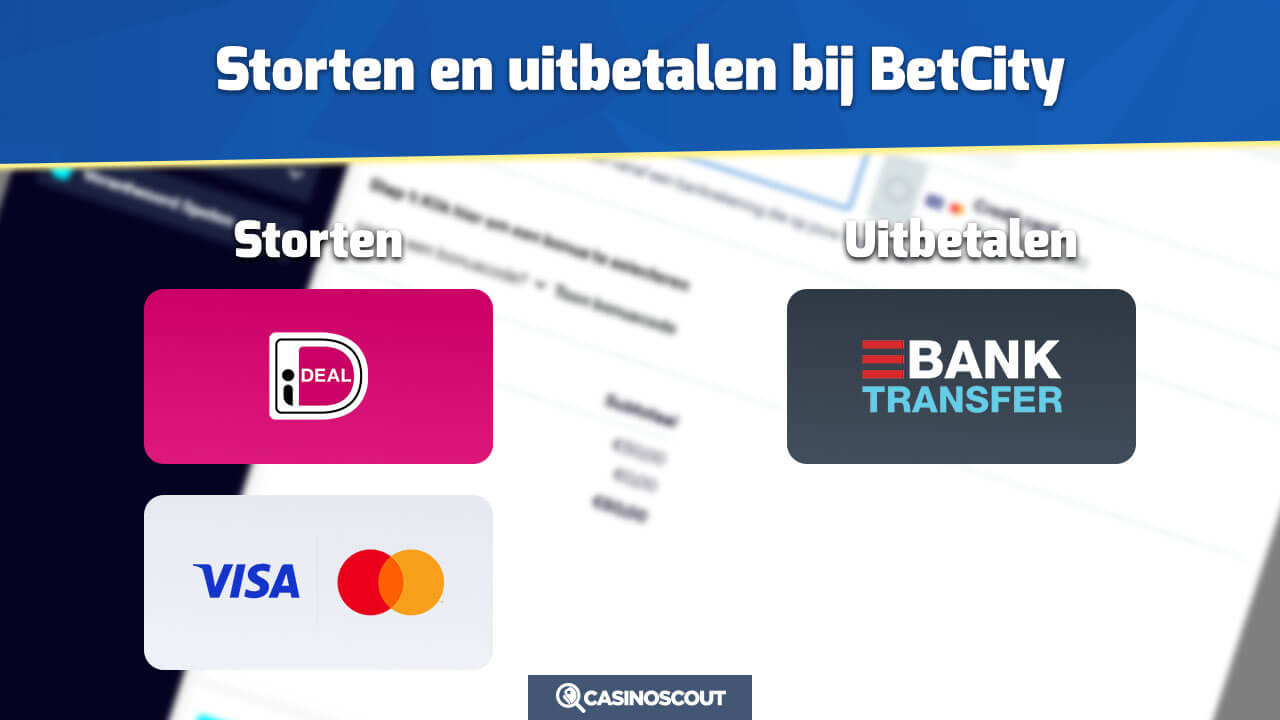 BetCity storten en uitbetalen