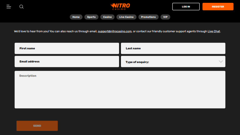 Nitro Casino Screenshot 2