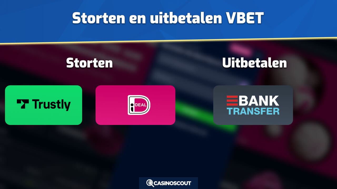 VBET storten en uitbetalen