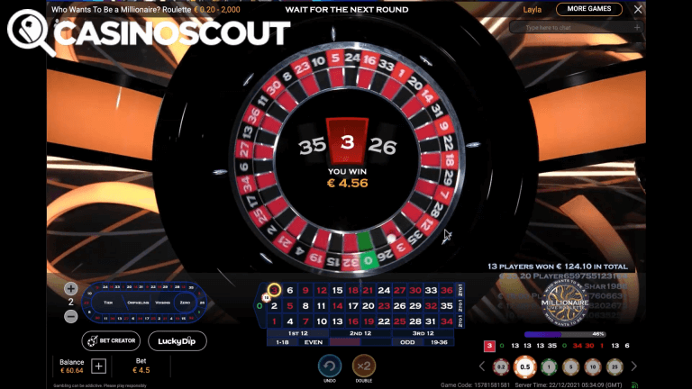 Who Wants to be a Millionaire Live Roulette Online