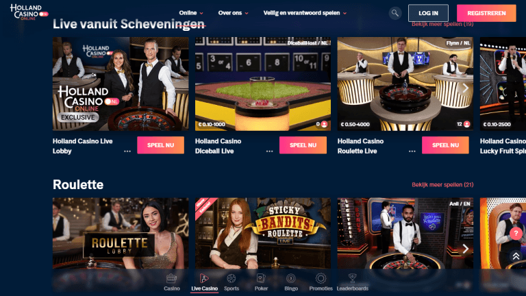 Holland Casino Online Screenshot 2