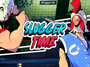 Slugger Time logo achtergrond