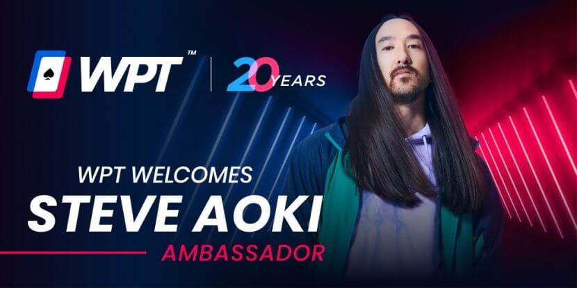 Steve Aoki nieuwe ambassadeur van de World Poker Tour (WPT)