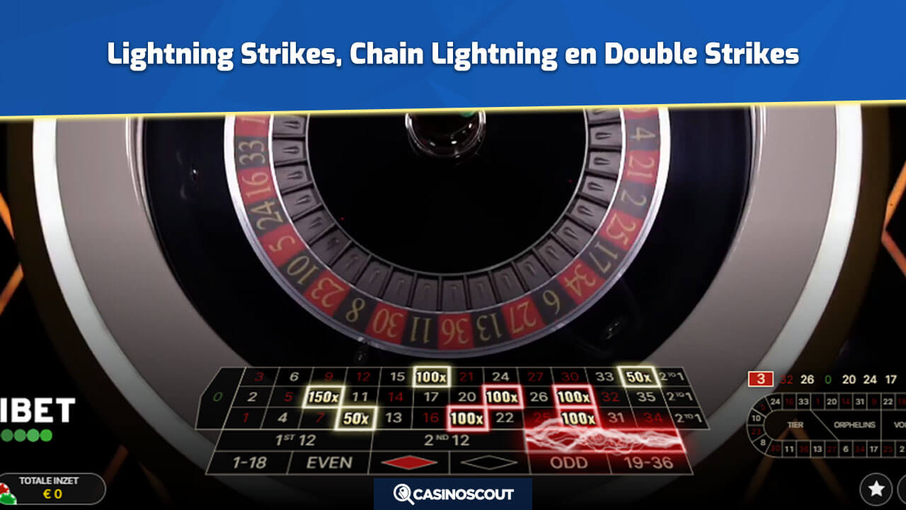 Bliksem in XXXtreme Lightning Roulette