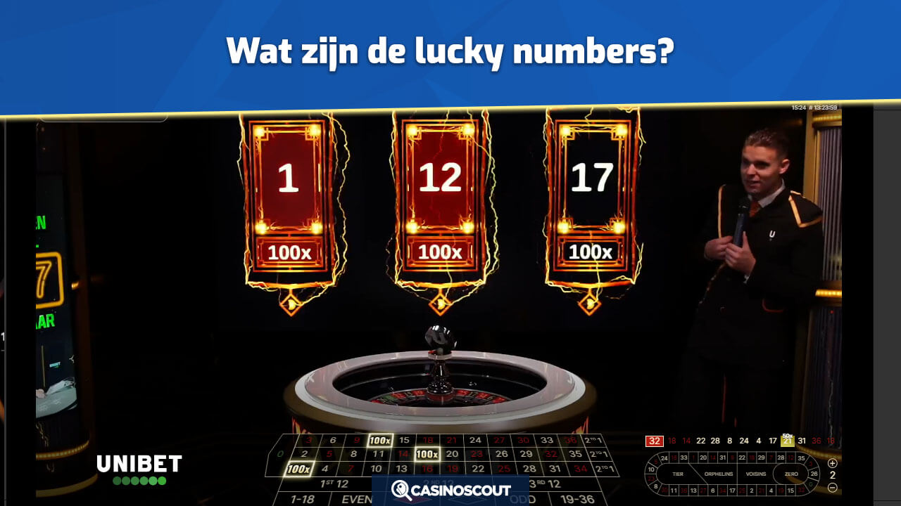 Lucky numbers in XXXtreme Lightning Roulette