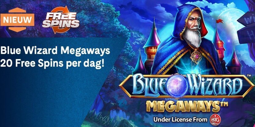 Holland Casino lanceert Fire Blaze: Blue Wizard Megaways én promo!