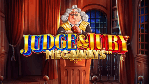 Judge and Jury Megaways logo achtergrond