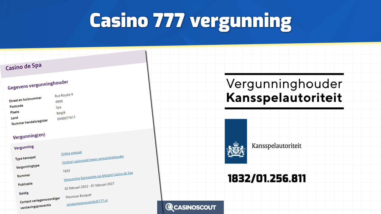 De Ksa online casino licentie van Casino 777