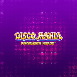 Disco Mania Megaways Merge logo achtergrond
