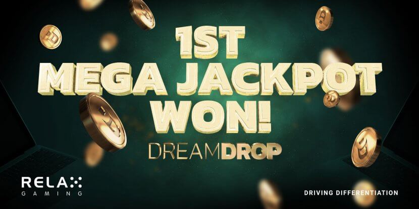 Nieuwe Dream Drop jackpot van Relax Gaming valt meteen: € 997.779