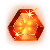 Oranje juweel symbool van de Starburst gokkast