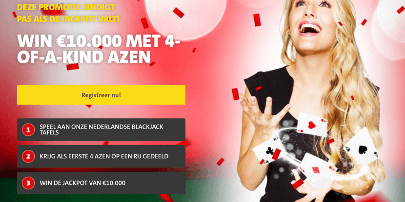 Win € 10.000 bij Jack’s Casino met live blackjack jackpot