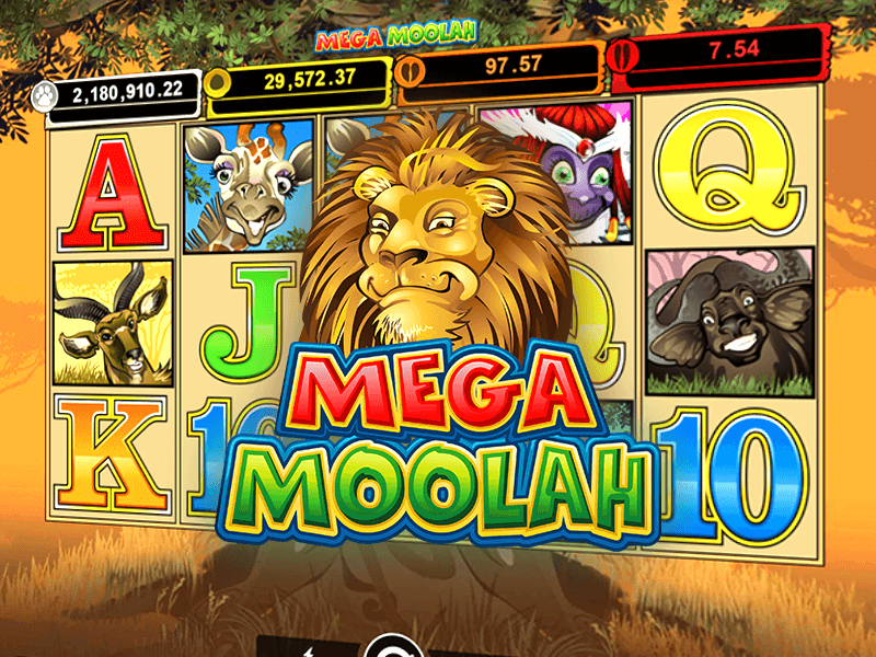 Afbeelding van de Mega Moolah jackpot speelautomaat