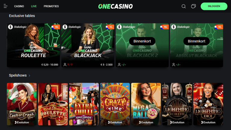 One Casino Screenshot 3