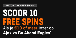Match Day Free Spins: Scoor 10 gratis spins bij € 10 inzet