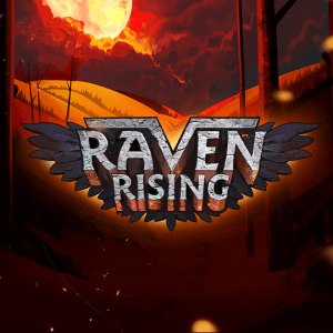 Raven Rising logo achtergrond