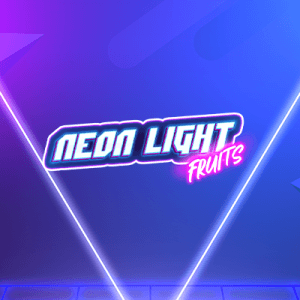 Neon Light Fruits logo achtergrond